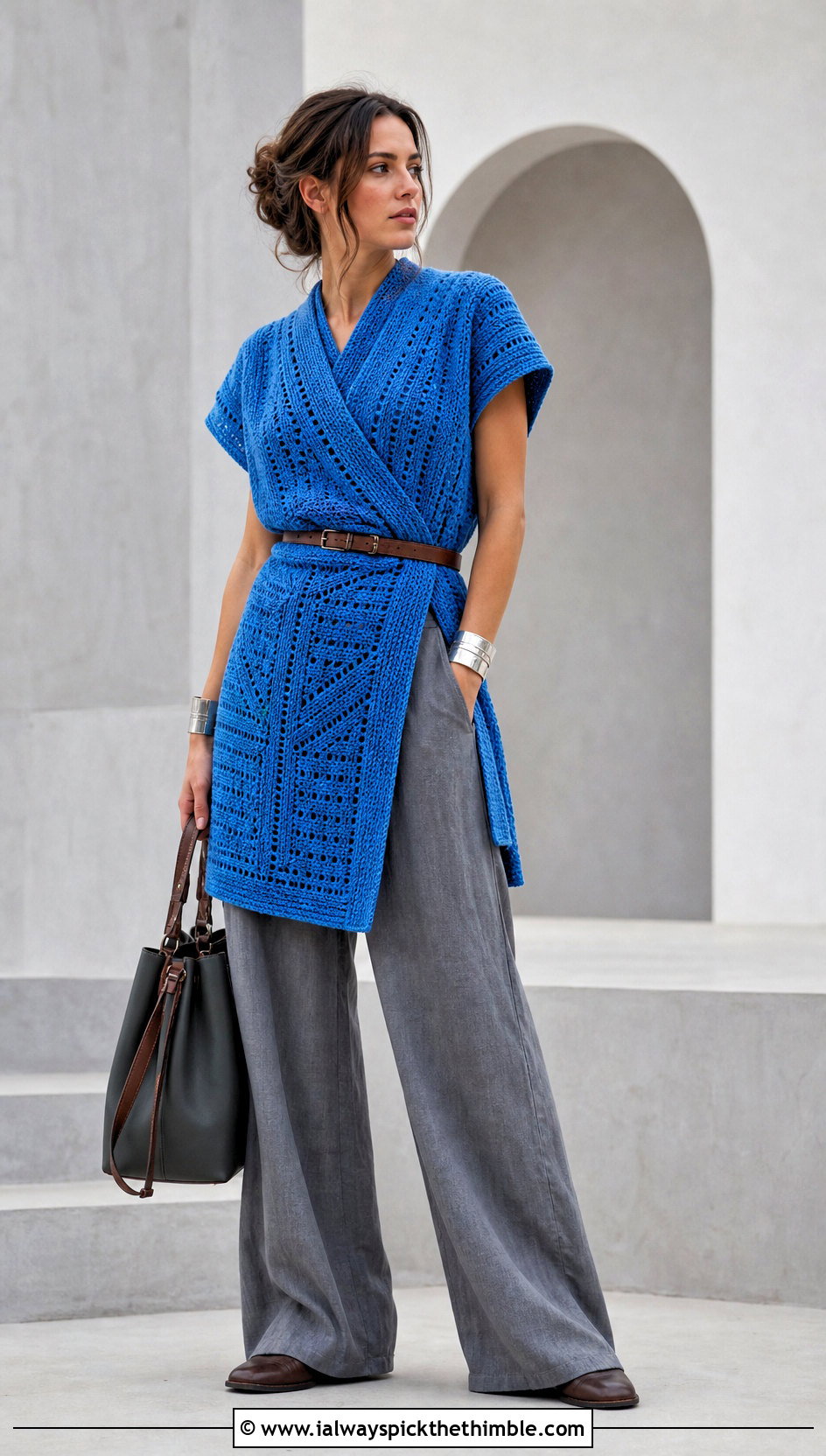 Jedi Crochet Tunic With Wide Leg Trousers - 20 Star Wars Crochet Clothes and outfit ideas