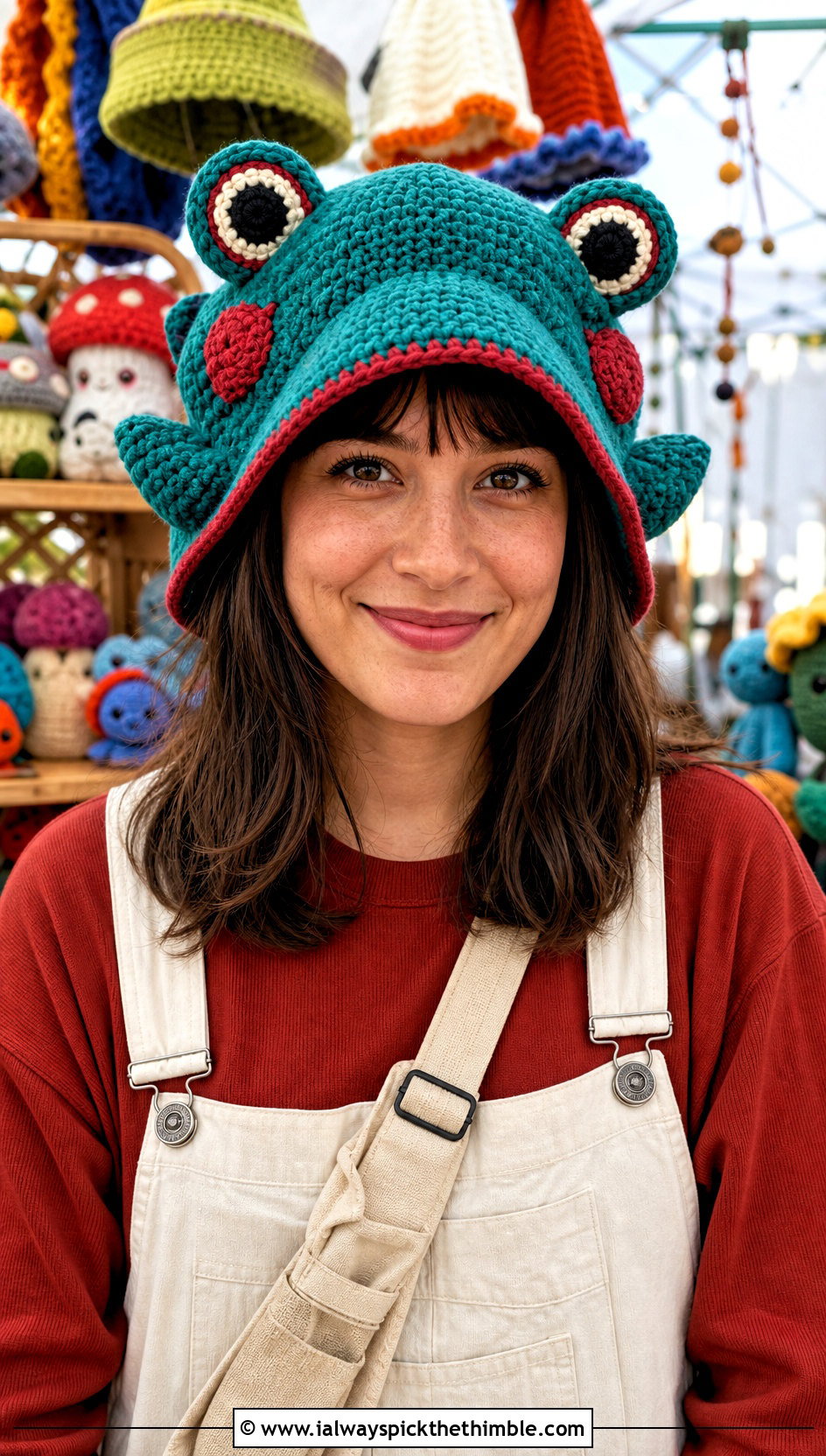 Jiraiya Toad Hat With Utility Overalls - 20 naruto crochet hat outfit ideas