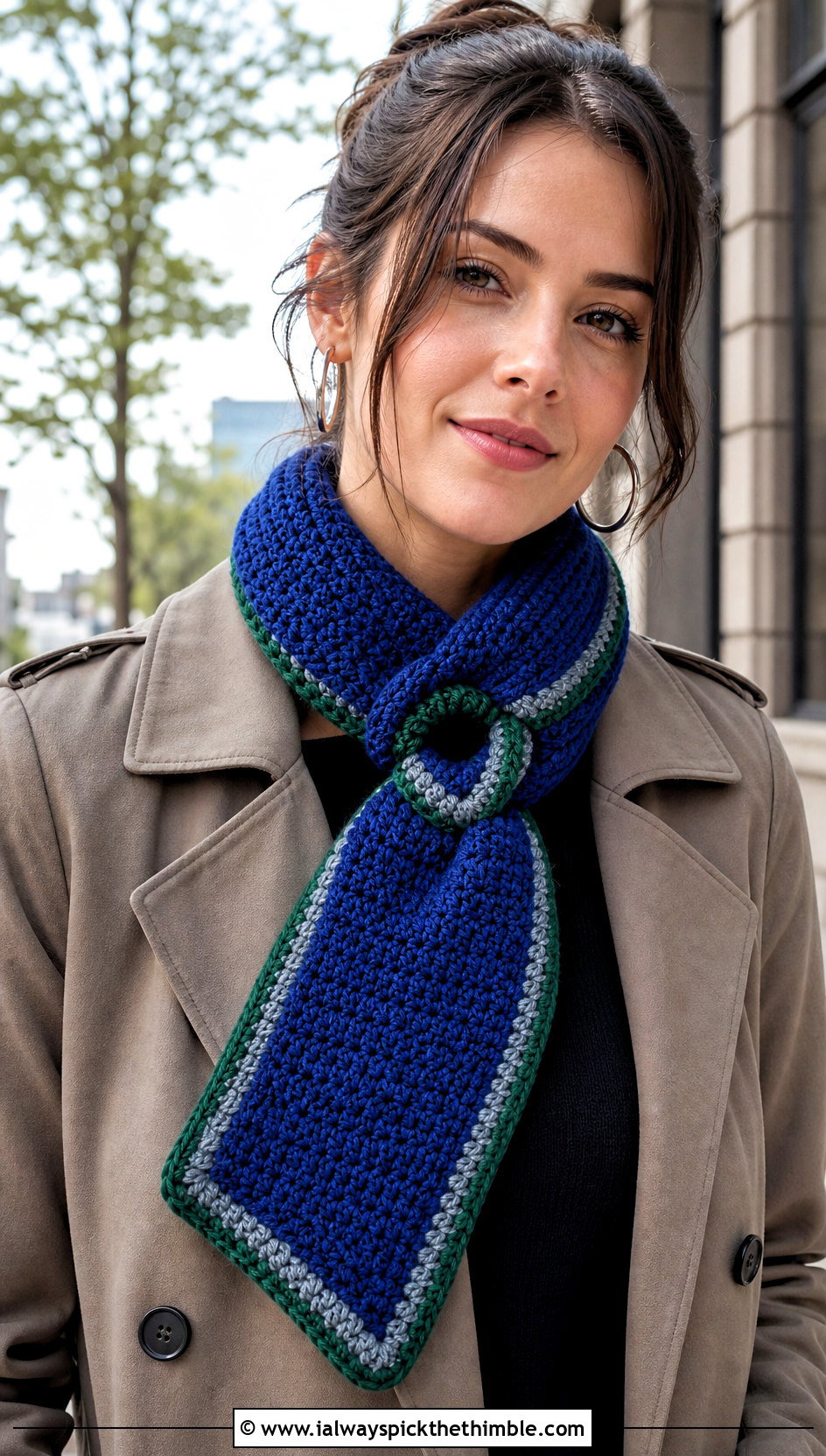 Keyhole Slytherin Crochet Scarf With Trench Coat - 20 slytherin crochet scarf outfit ideas