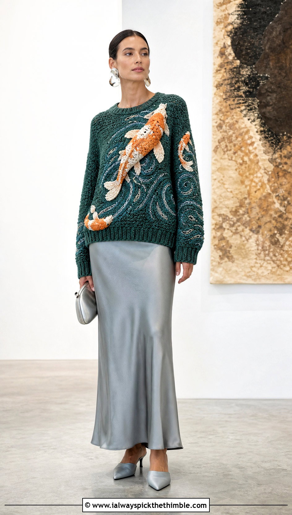 Koi Fish Amigurumi Sweater With Slip Skirt - 20 amigurumi sweater outfit ideas
