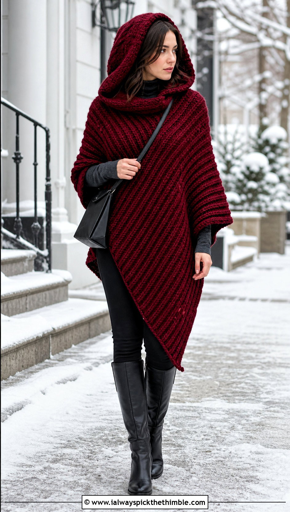Kylo Ren Ribbed Crochet Poncho With Leggings - 20 Star Wars Crochet Clothes and outfit ideas