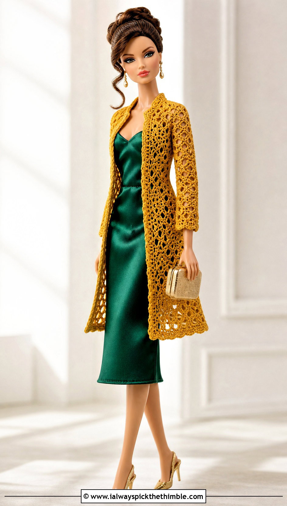 Lace Crochet Doll Jacket With Slip Dress - 20 crochet doll jacket outfit ideas