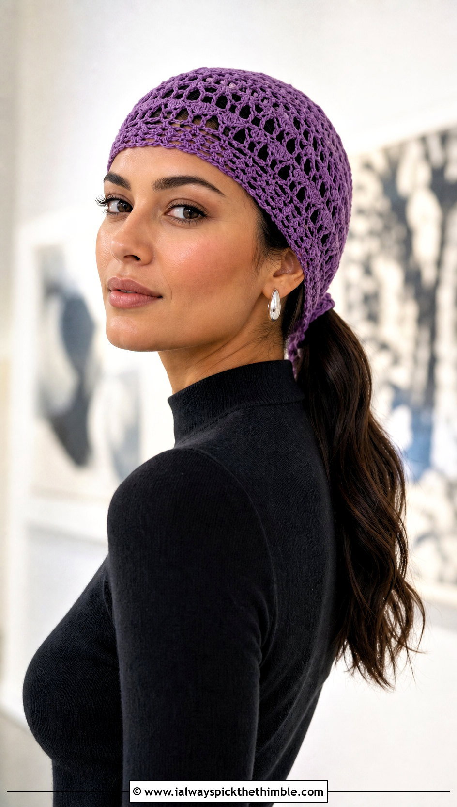 Lace Crochet Ponytail Hat With Satin Midi Skirt - 25 crochet ponytail hat outfit ideas
