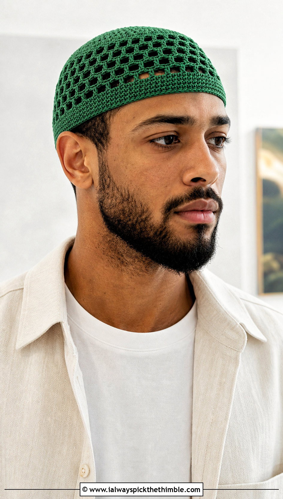 Lace Crochet Skull Cap With Monochrome Outfit - 20 Crochet Skull Cap For Men outfit ideas
