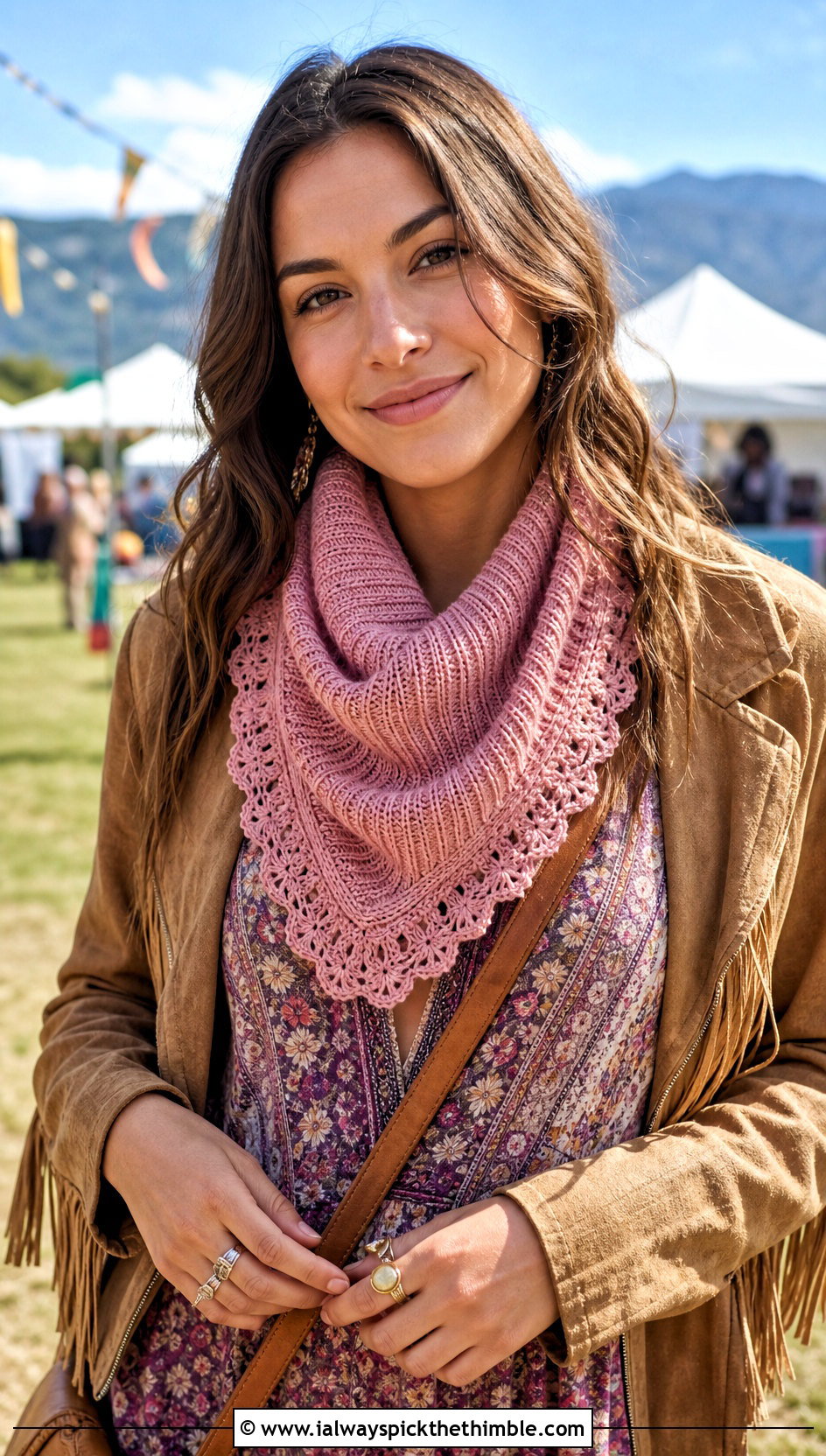 Lace Edge Ribbed Cowl With Maxi Dress - 20 Crochet Ribbed Cowl outfit ideas
