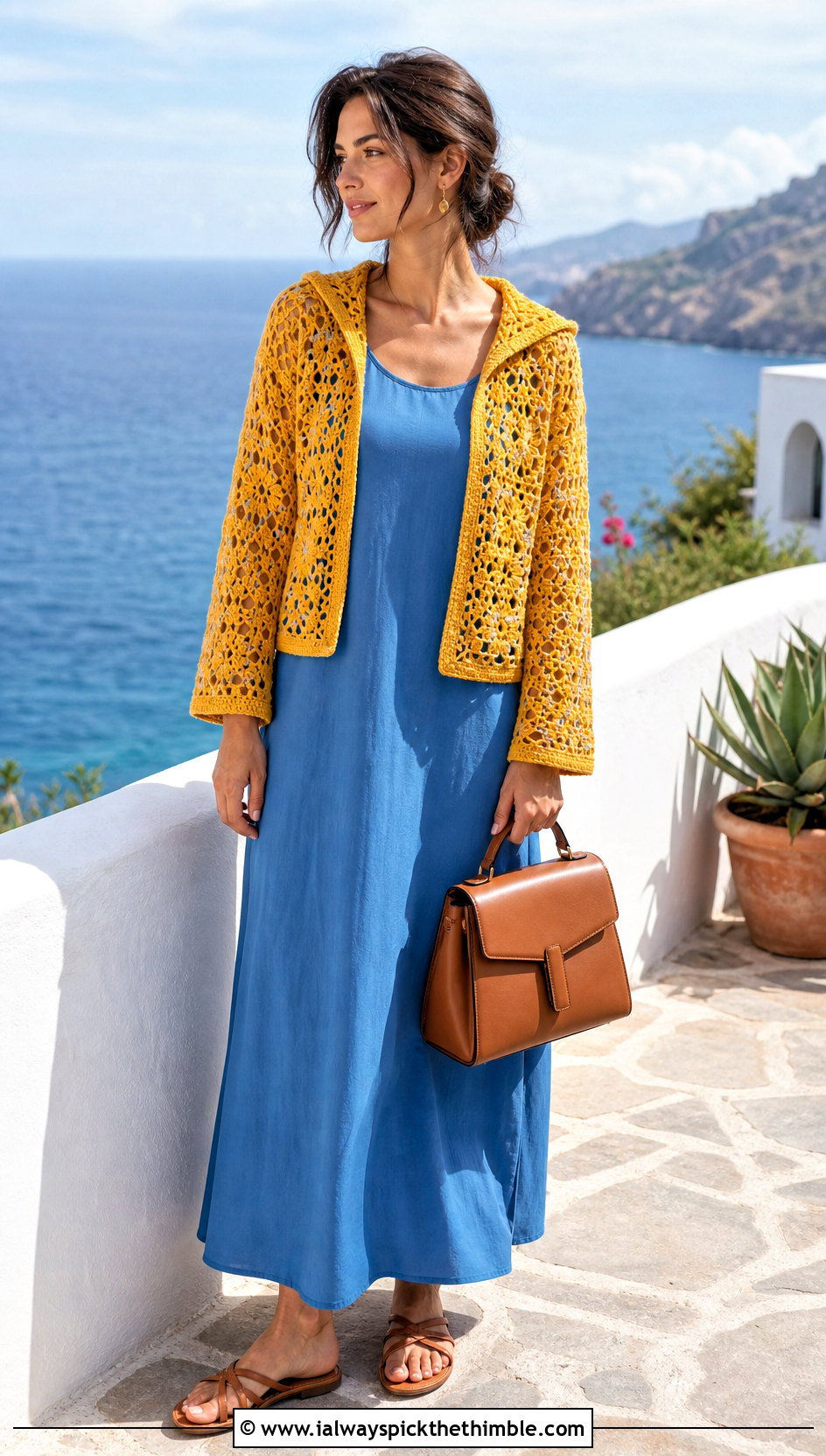 Lace Granny Square Hooded Jacket With Maxi Dress - 20 Granny Square Hooded Jacket outfit ideas