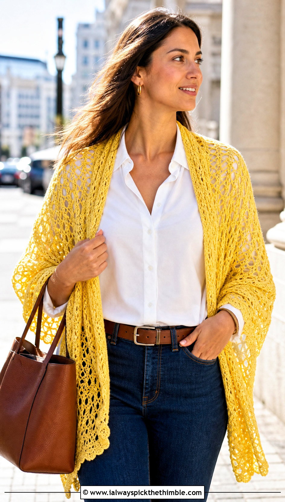 Lace Mesh Crochet Shawl With White Shirt And Jeans - 20 Stevie Nicks Crochet Shawl outfit ideas