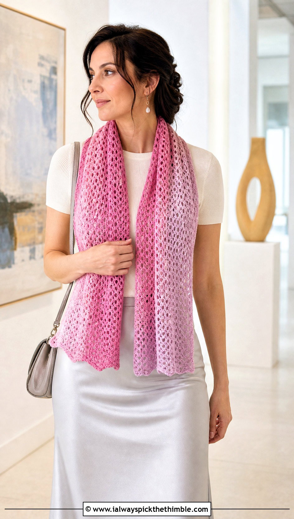 Lace Mesh Scarf With Satin Skirt - 15 Scheepjes Whirl Crochet Scarf outfit ideas