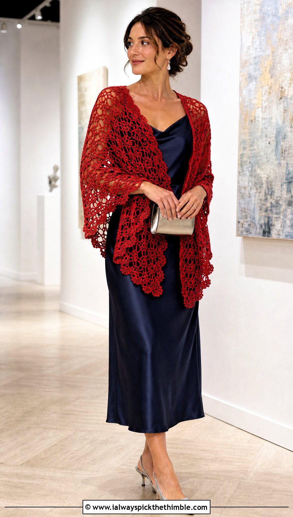 Lace Mesh Worsted Weight Crochet Shawl With Slip Dress - 20 Crochet Shawl Worsted Weight Yarn outfit ideas