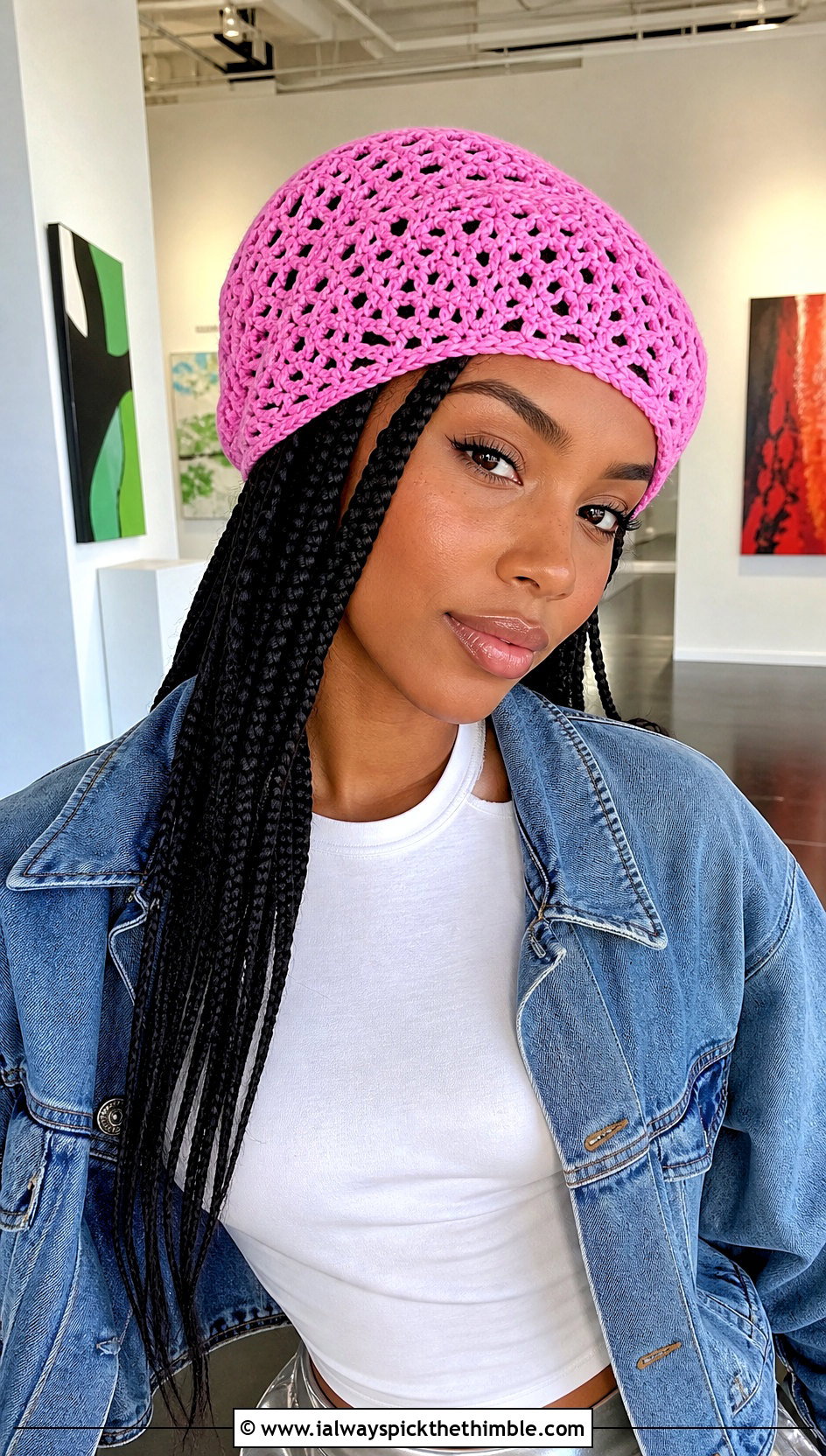Lace Openwork Crochet Tube Hat With Satin Slip Skirt - 20 Crochet Tube Hat outfit ideas
