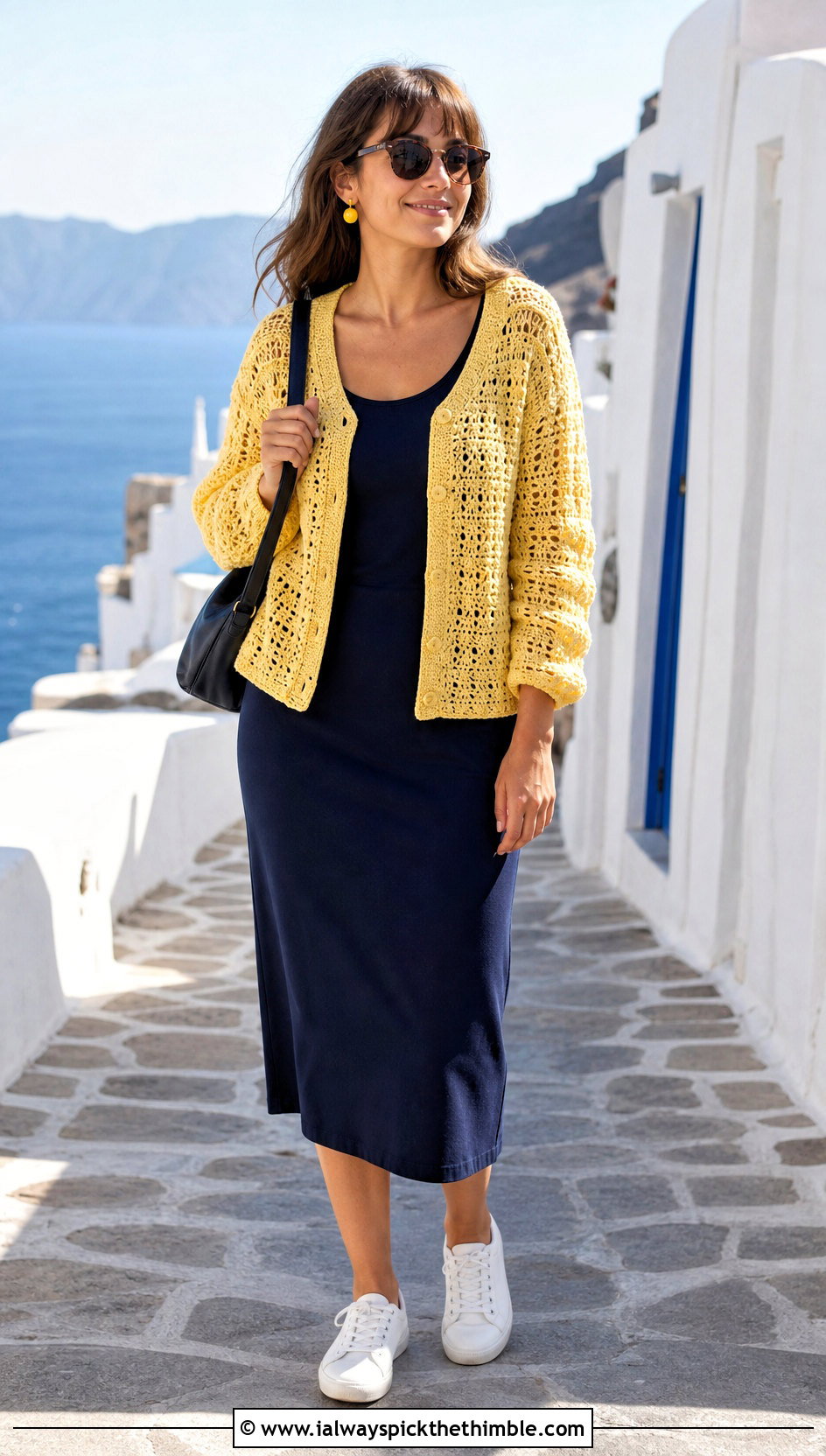 Lace Stitch Cardigan With Tank Dress - 25 crochet taylor swift cardigan outfit ideas