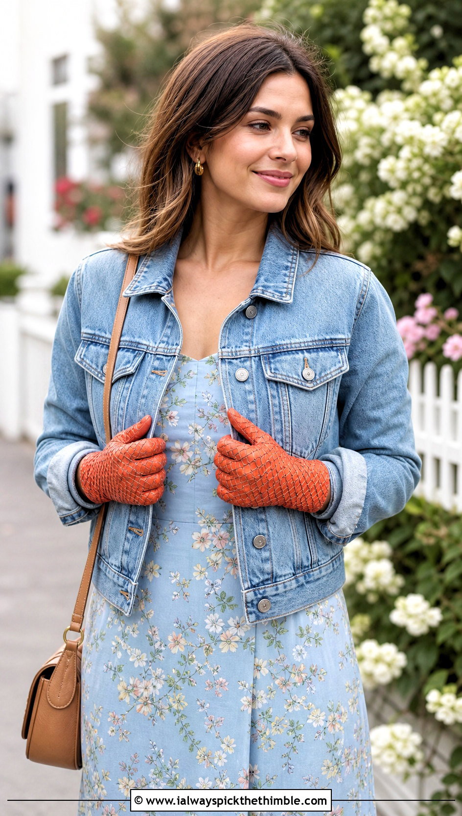 Laceweight Dragonscale Gloves With Floral Dress And Ankle Boots - 15 Dragonscale Crochet Gloves outfit ideas