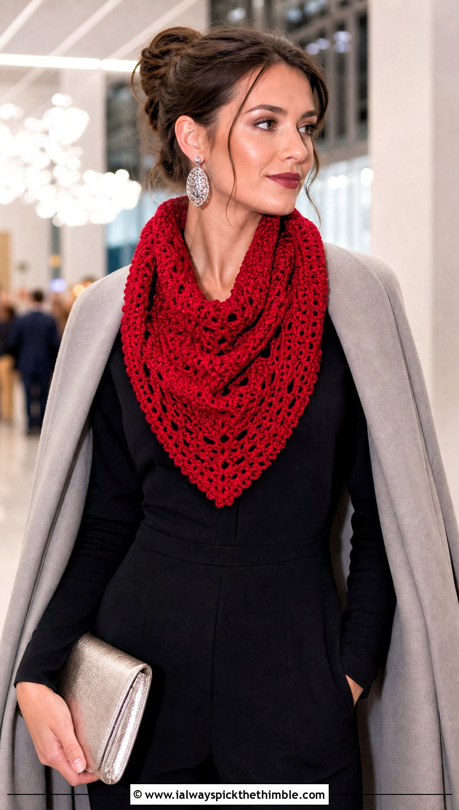 Lansdowne Crochet Cowl With Evening Jumpsuit - 15 lansdowne crochet cowl outfit ideas