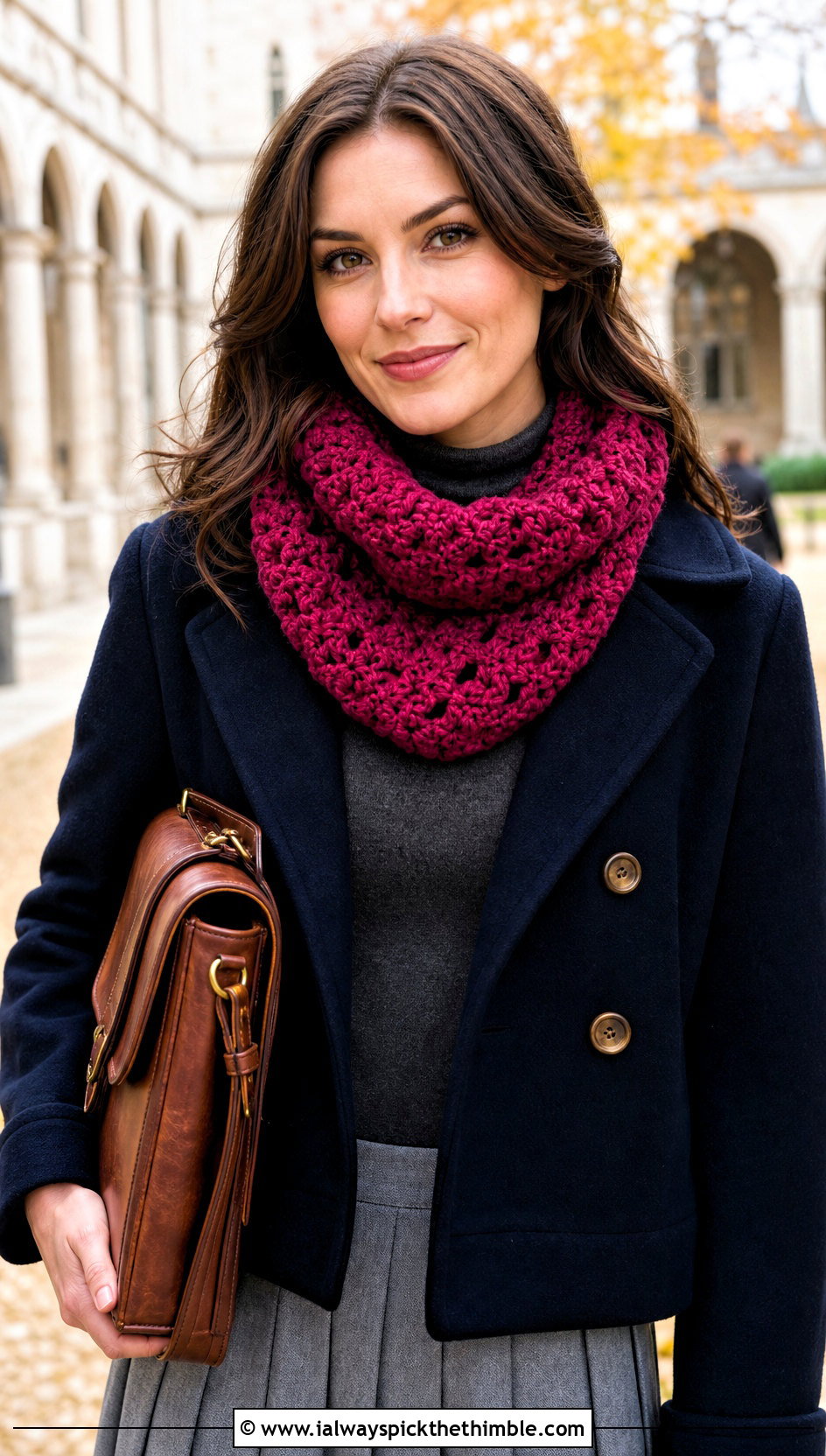 Lansdowne Crochet Cowl With Pleated Midi Skirt And Loafers - 15 lansdowne crochet cowl outfit ideas