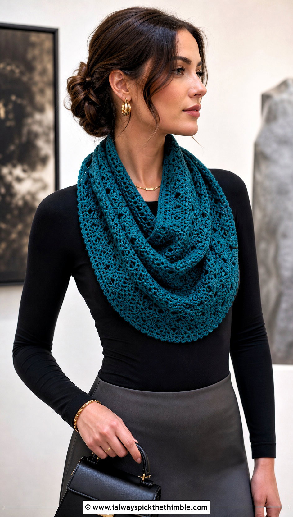 Lansdowne Crochet Cowl With Satin Midi Skirt - 15 lansdowne crochet cowl outfit ideas