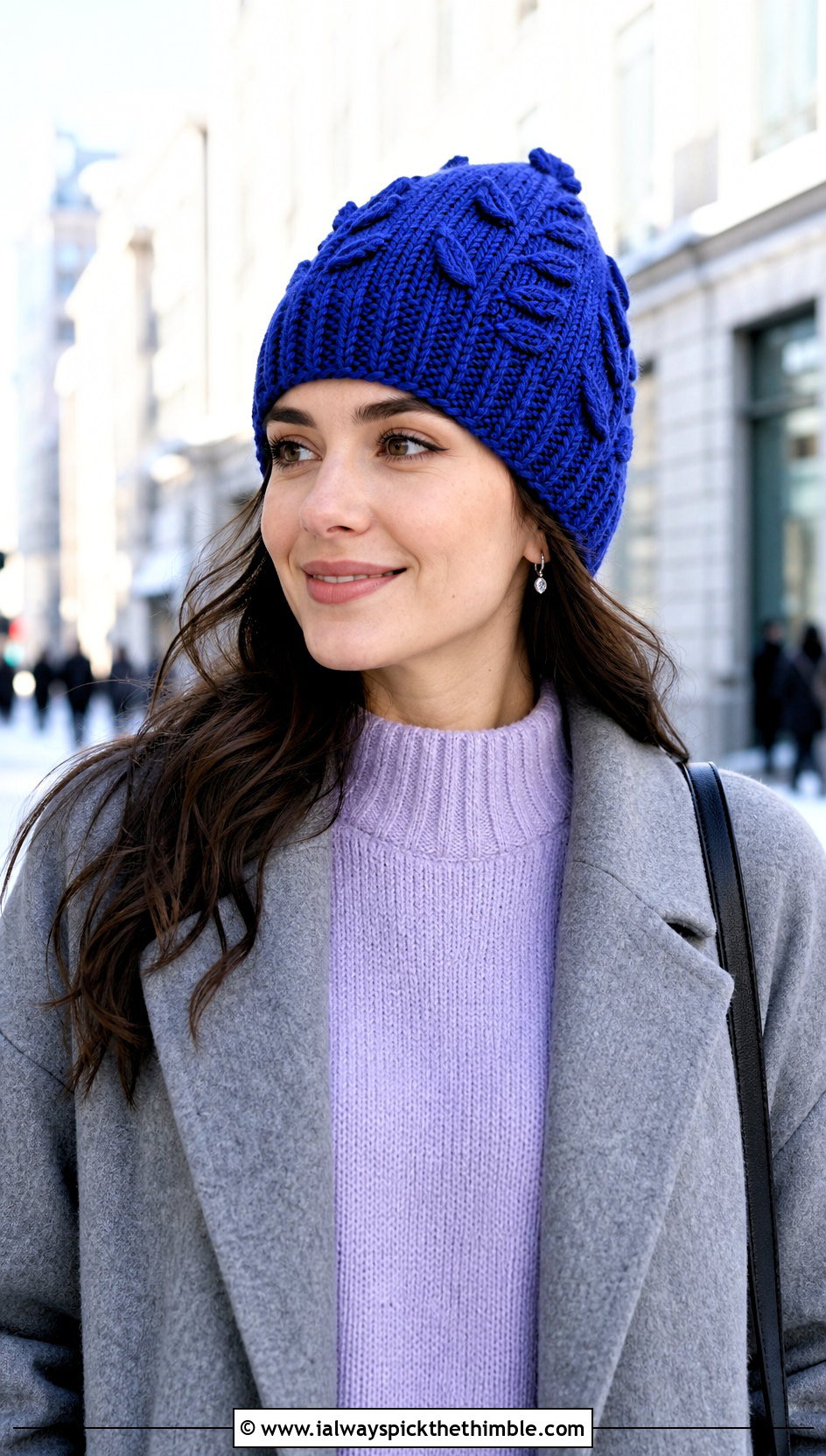 Leaf Crown Toque With Knit Set - 20 Crochet Leaf Hat outfit ideas