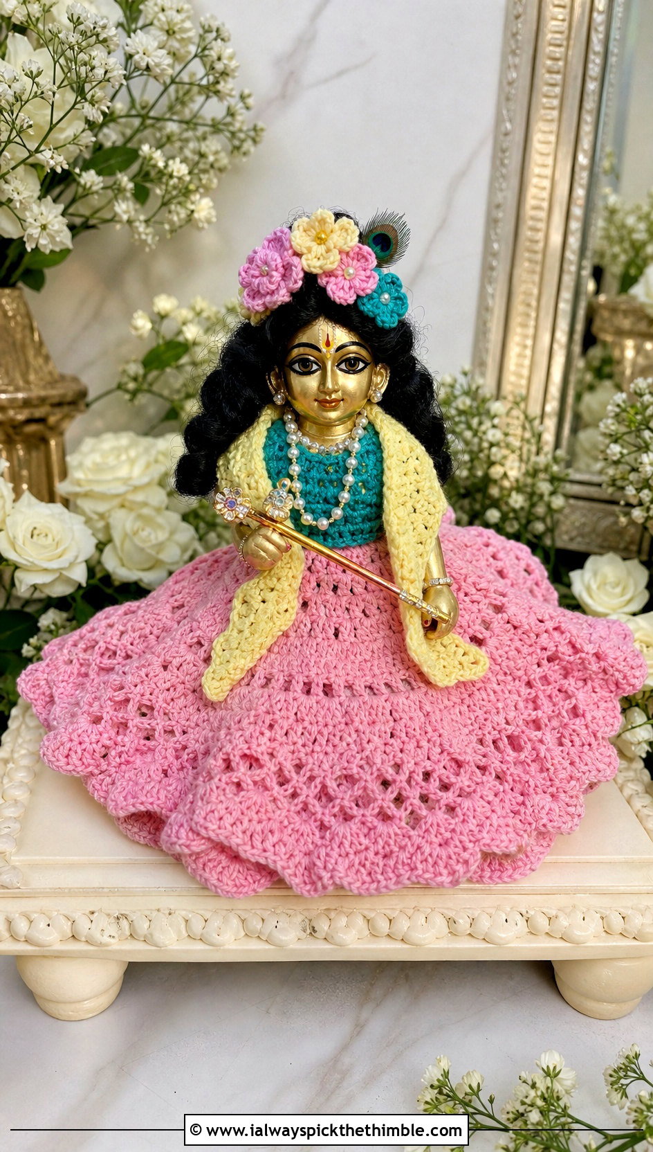 Lehenga Choli Crochet Krishna Dress With Dupatta - 25 crochet krishna dress outfit ideas