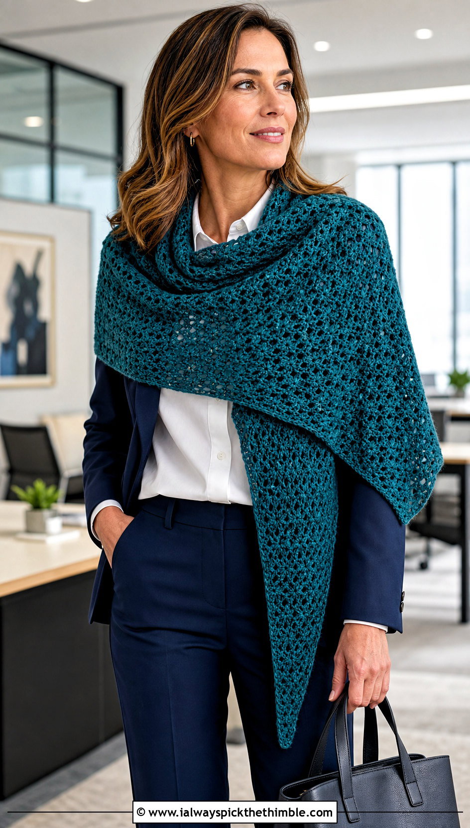 Lion Brand Shawl In A Ball Asymmetrical Shawl With Workwear - 15 Lion Brand Crochet Shawl In A Ball outfit ideas
