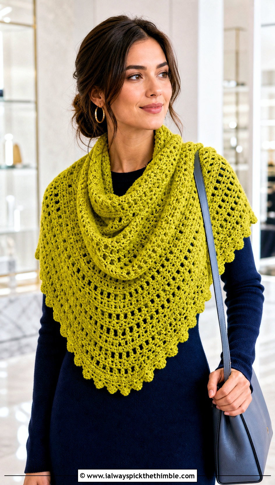 Lion Brand Shawl In A Ball Half Circle Shawl With Sweater Dress - 15 Lion Brand Crochet Shawl In A Ball outfit ideas