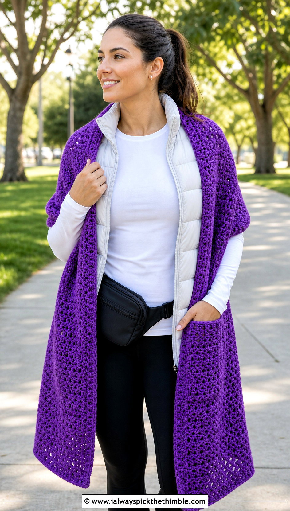 Lion Brand Shawl In A Ball Pocket Shawl With Leggings - 15 Lion Brand Crochet Shawl In A Ball outfit ideas