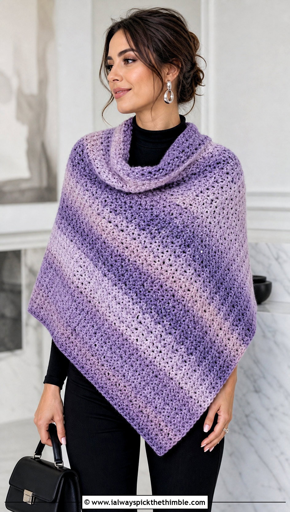 Lion Brand Shawl In A Ball Poncho Shawl With Black Basics - 15 Lion Brand Crochet Shawl In A Ball outfit ideas
