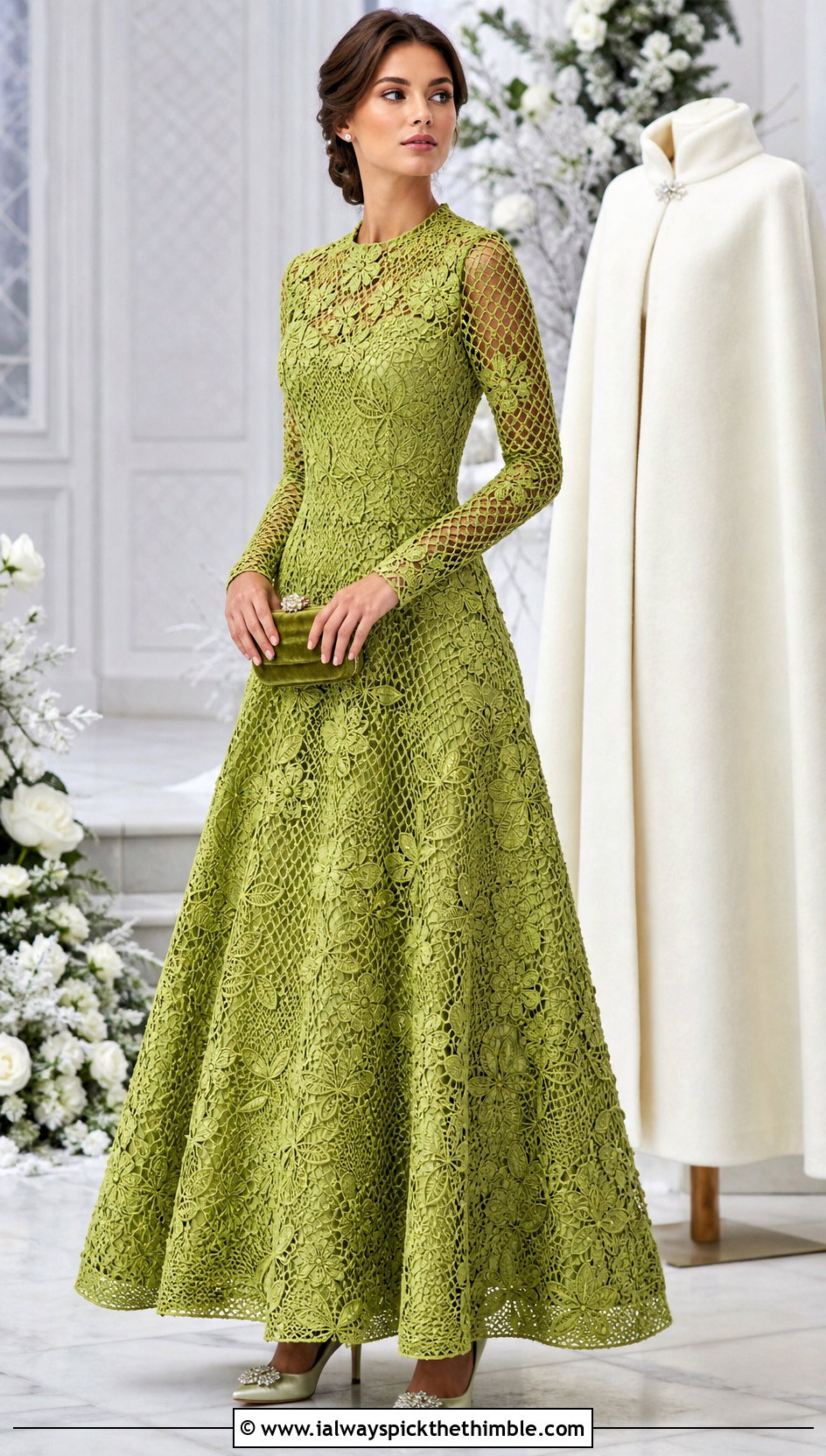 Long Sleeve Irish Crochet Princess Wedding Dress - 20 Irish Crochet Wedding Dress outfit ideas