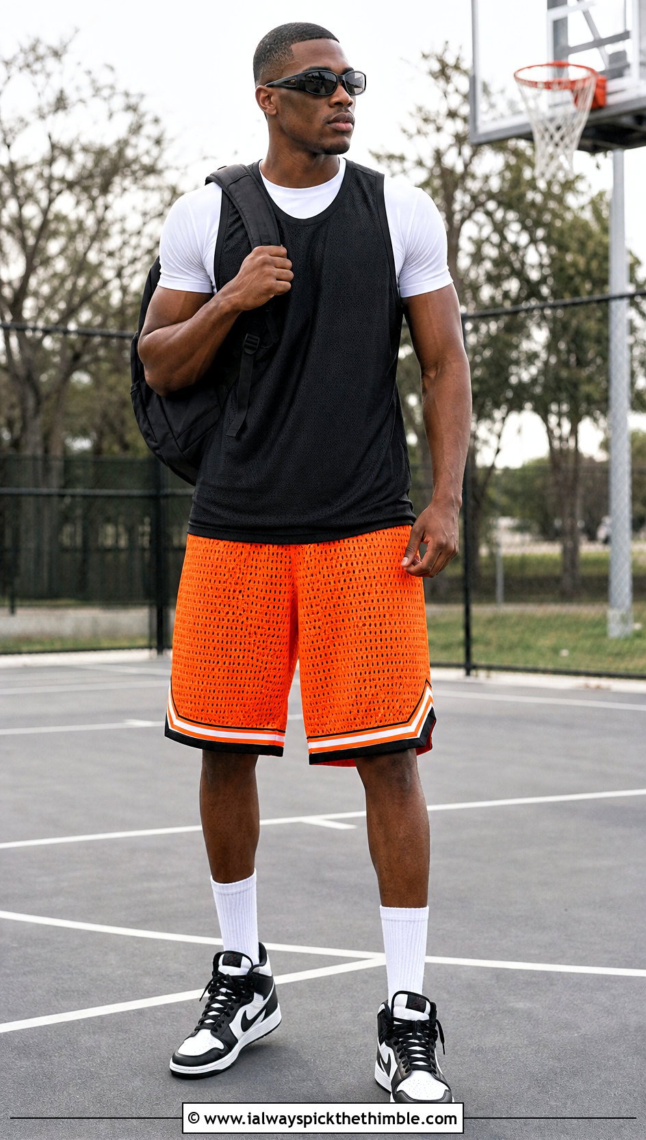 Longline Crochet Basketball Shorts With Jersey - 20 Crochet Shorts Mens outfit ideas
