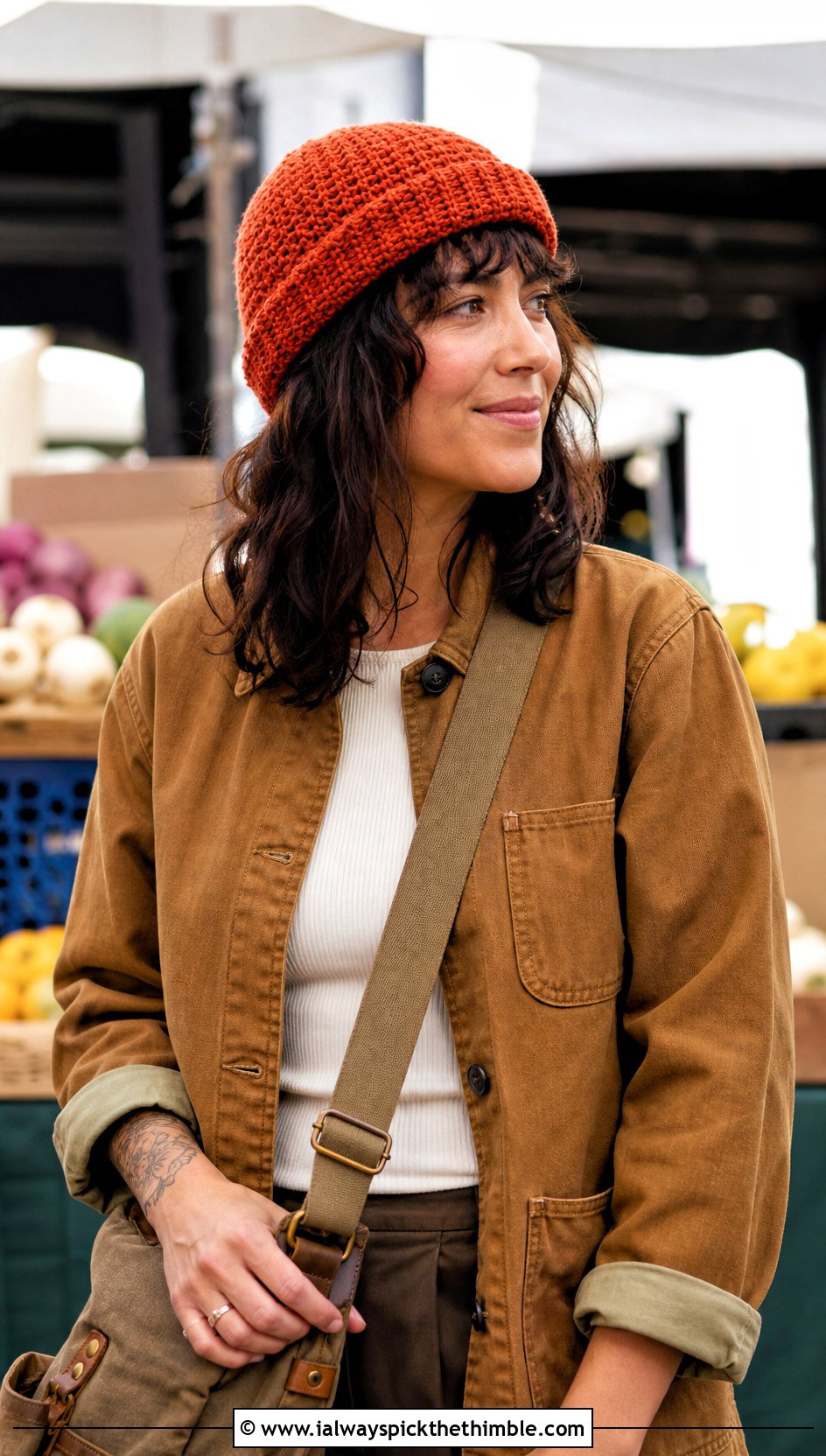 Longshoreman Crochet Scally Cap With Chore Jacket - 20 Crochet Scally Cap outfit ideas