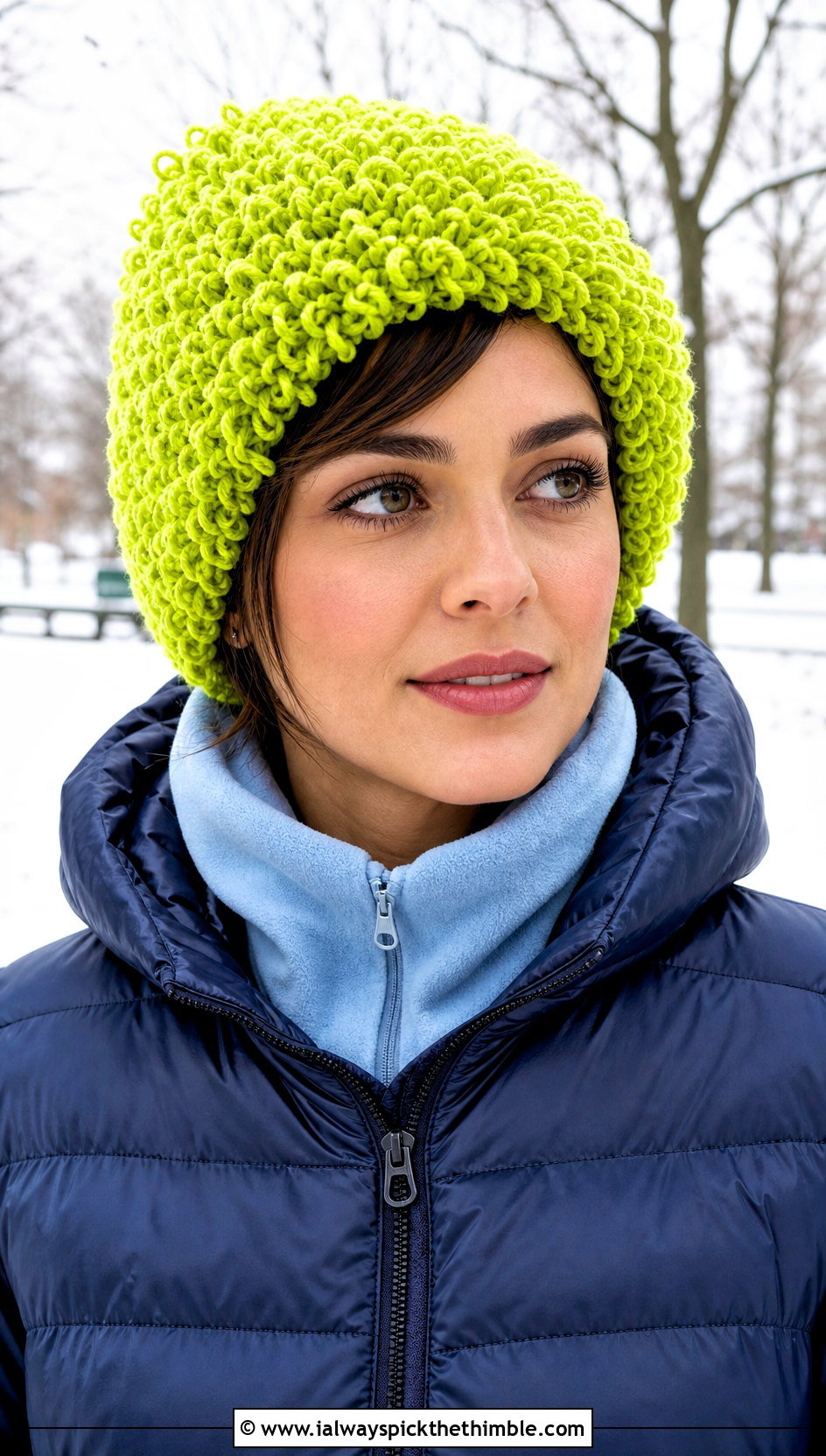 Loop Stitch Pixie Cabbage Patch Crochet Hat With Puffer Jacket - 20 Cabbage Patch Crochet Hat outfit ideas