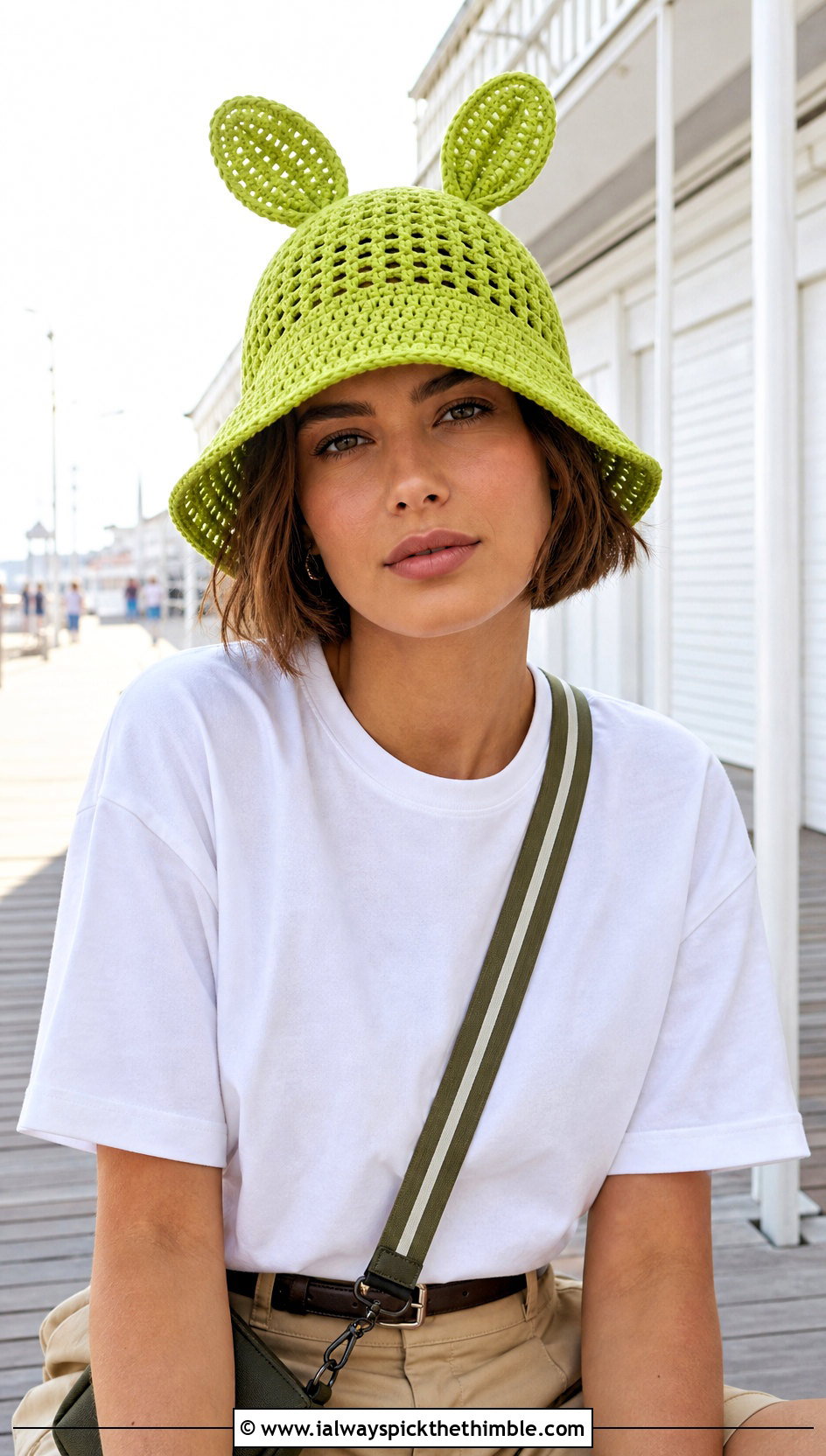 Louise Crochet Bucket Hat With T Shirt And Bermuda Shorts - 20 Louise Crochet Hat outfit ideas