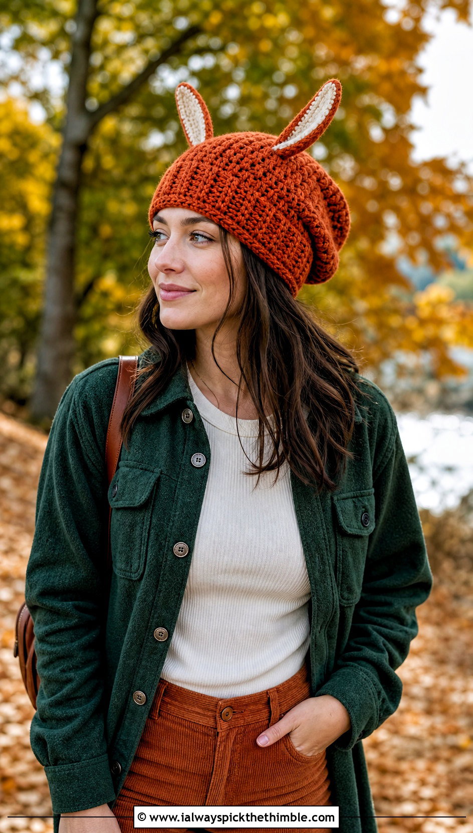Louise Crochet Slouch Hat With Shacket And Corduroy Pants - 20 Louise Crochet Hat outfit ideas