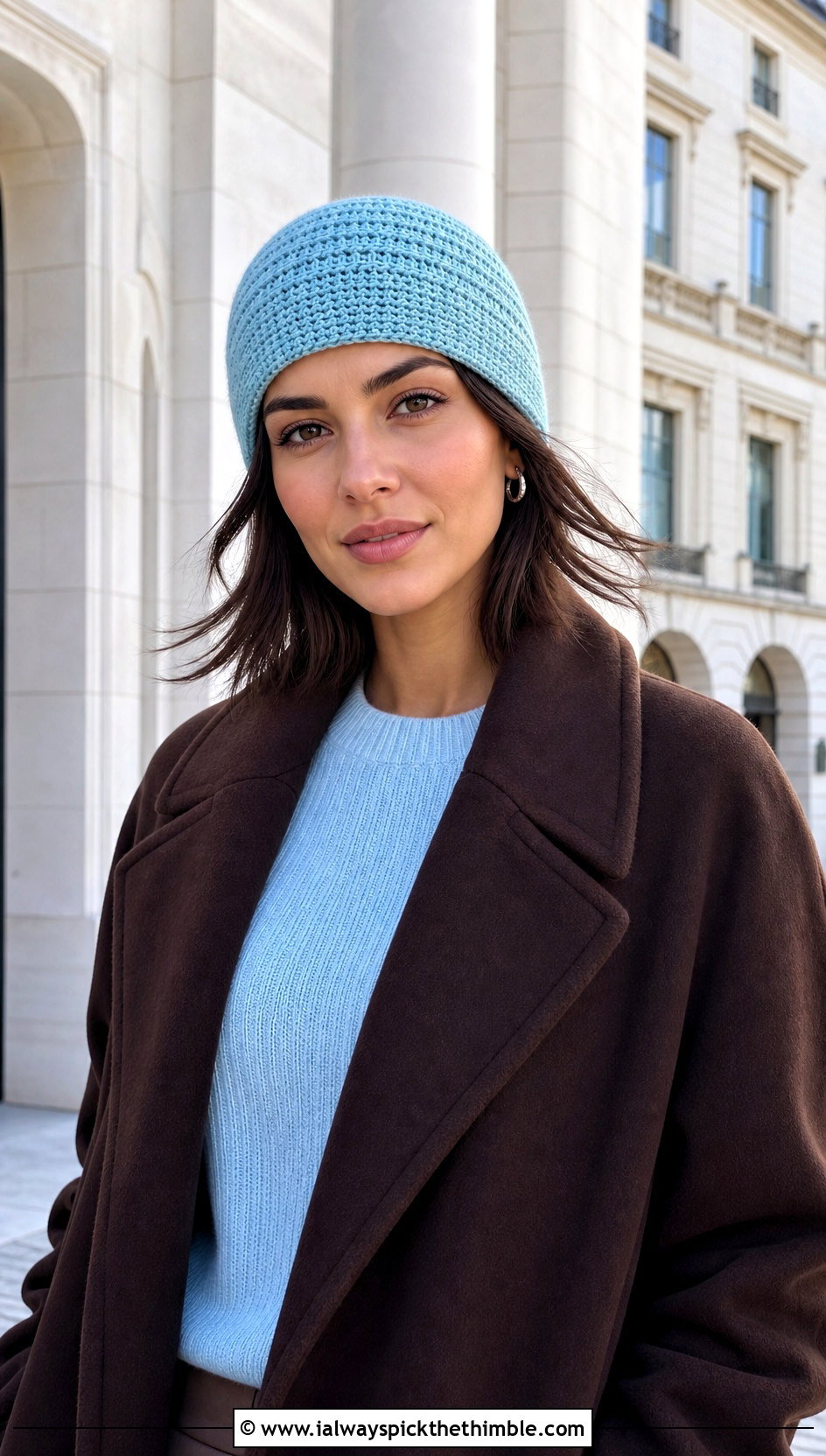 Low Profile Short Row Beanie With Maxi Coat - 20 Crochet Short Row Beanie outfit ideas