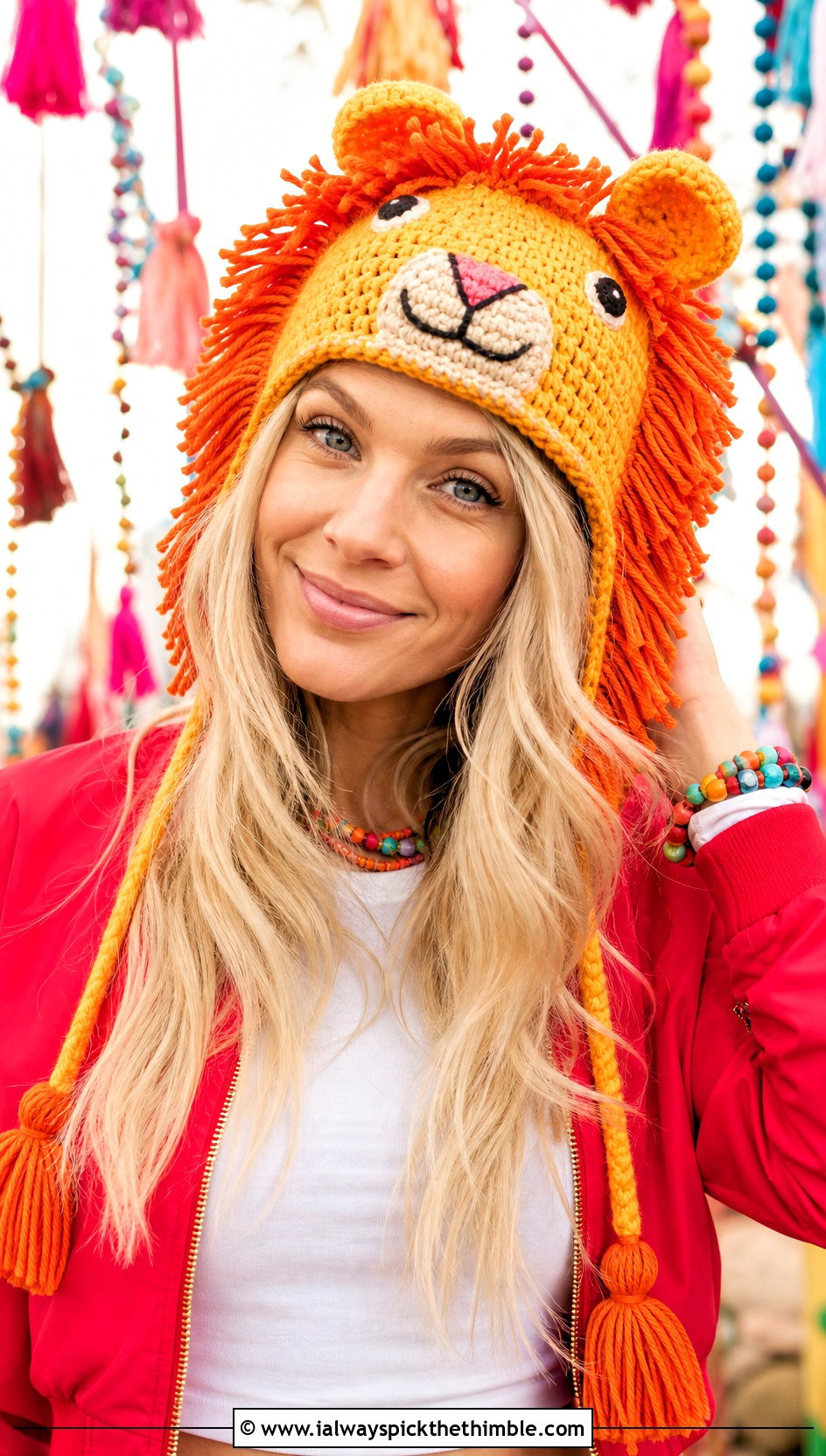 Luna Lovegood Lion Crochet Hat With Colorful Streetwear - 15 harry potter crochet hat outfit ideas