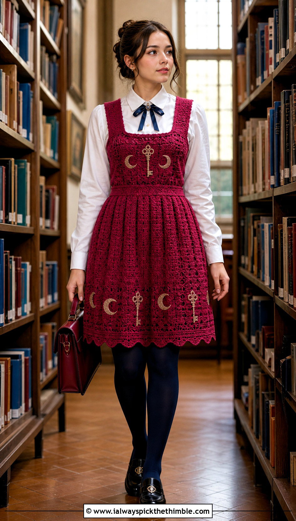 Magical Academy Crochet Pinafore With Blouse - 25 anime crochet clothes and outfit ideas