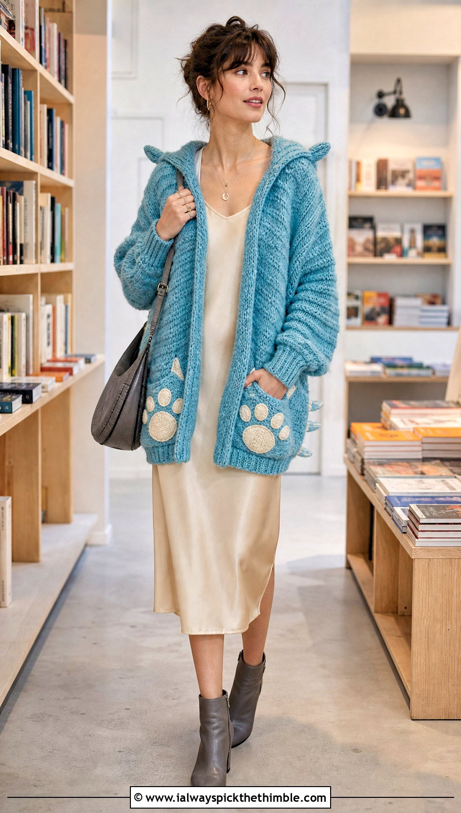Magical Creature Crochet Cardigan With Slip Dress - 20 anime inspired crochet clothes and outfit ideas