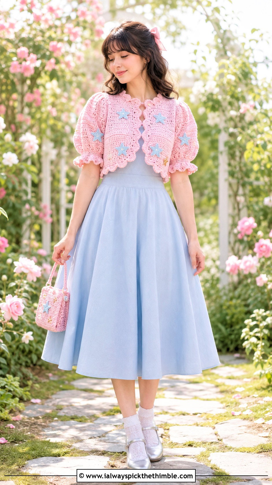 Magical Girl Crochet Bolero With Midi Dress - 25 anime crochet clothes and outfit ideas