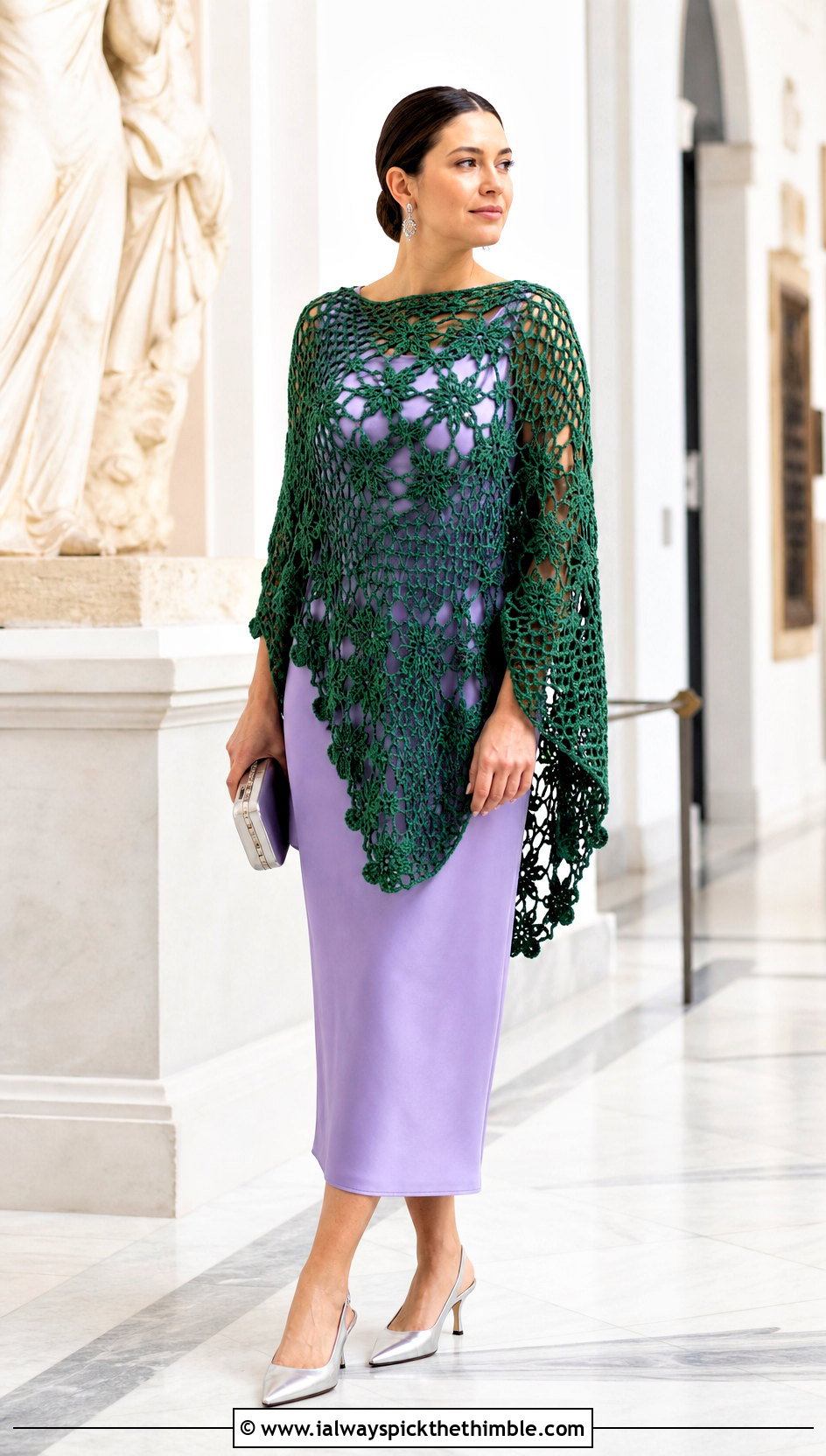 Martha Stewart Lace Crochet Poncho With Column Dress - 15 martha stewart crochet poncho outfit ideas