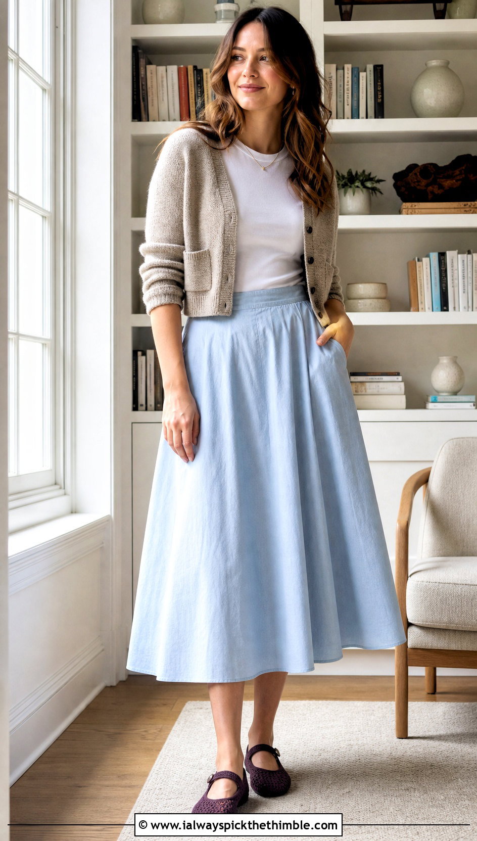 Mary Jane Crochet Slippers With Midi Skirt - 15 Easy Crochet House Slippers Stephanie Zed outfit ideas