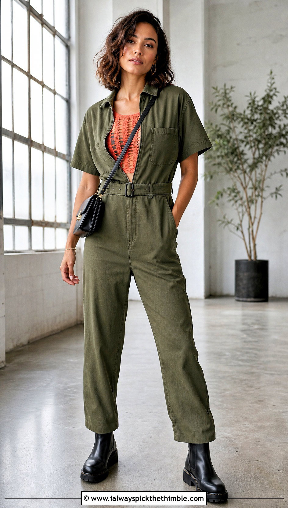 Meribella Crochet Top Over A Utility Jumpsuit With Boots - 15 Meribella Crochet Top outfit ideas
