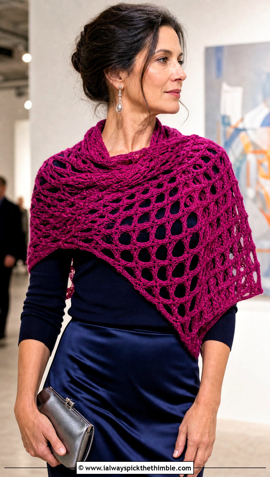 Mesh Bonfire Scarf With Satin Slip Skirt - 20 Crochet Bonfire Scarf outfit ideas