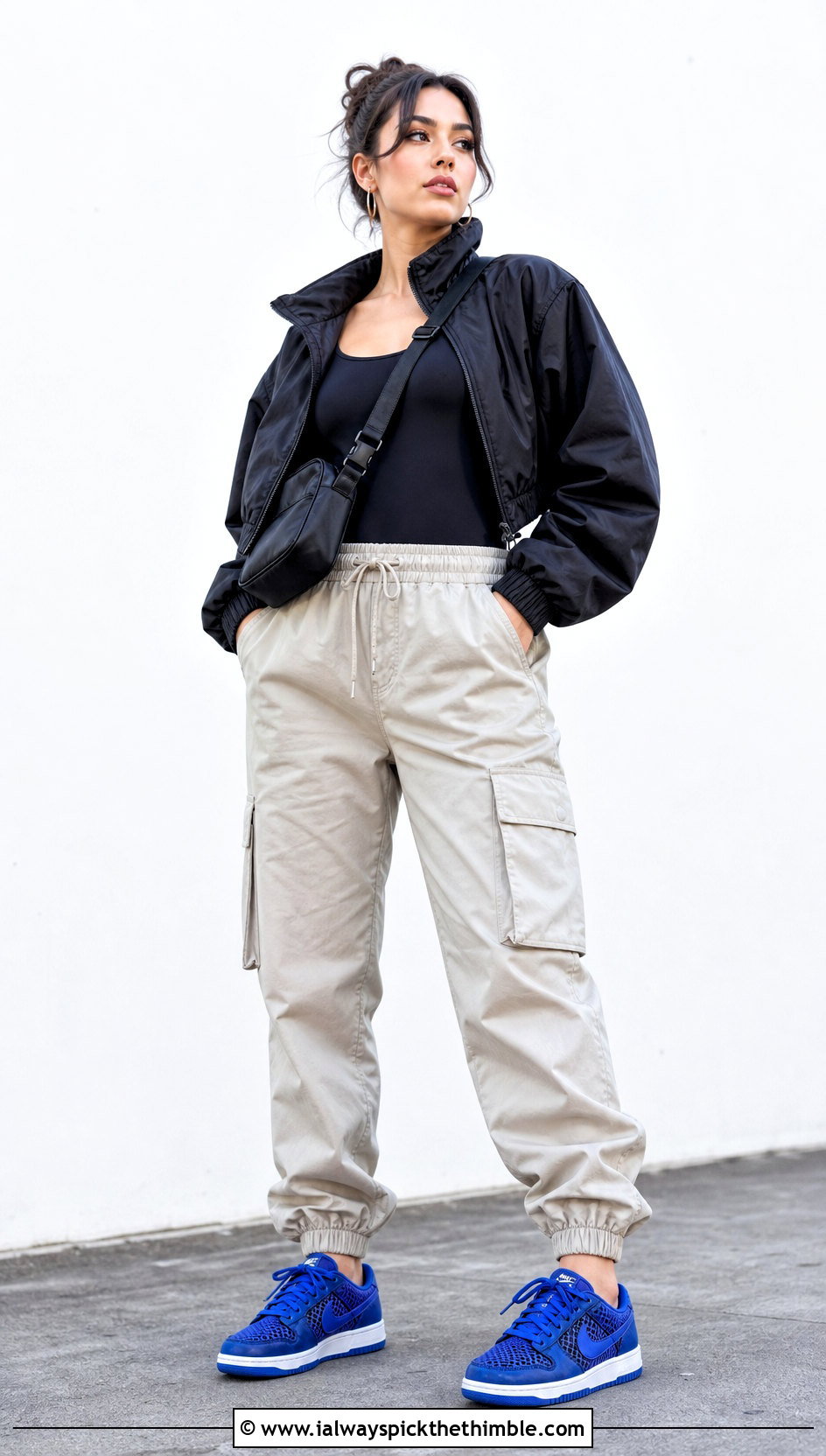 Mesh Crochet Nike Dunk Low With Cargo Pants - 25 crochet nike shoes outfit ideas