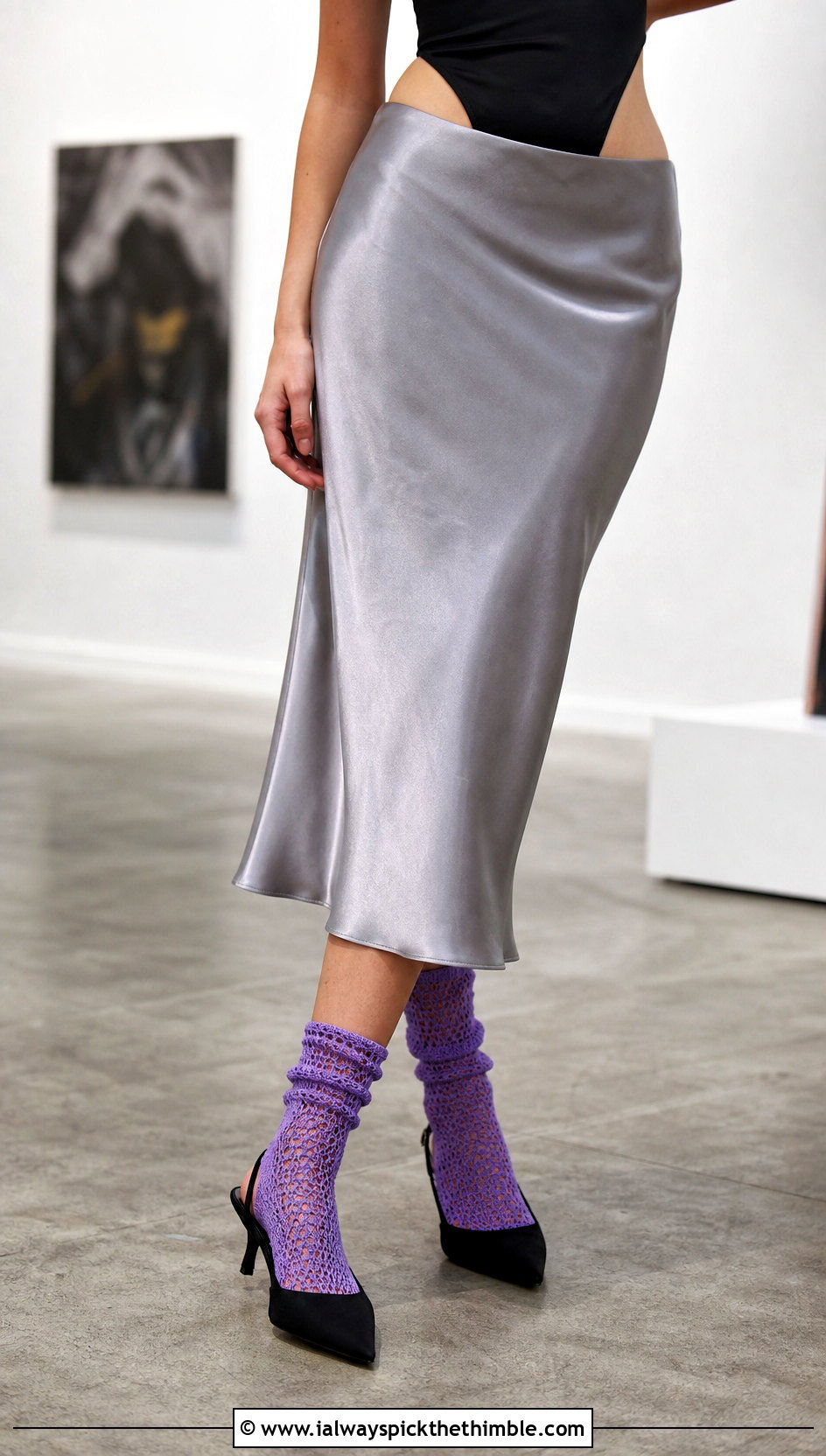 Mesh Crochet Tube Socks With Slingback Heels - 20 Quick Crochet Socks outfit ideas