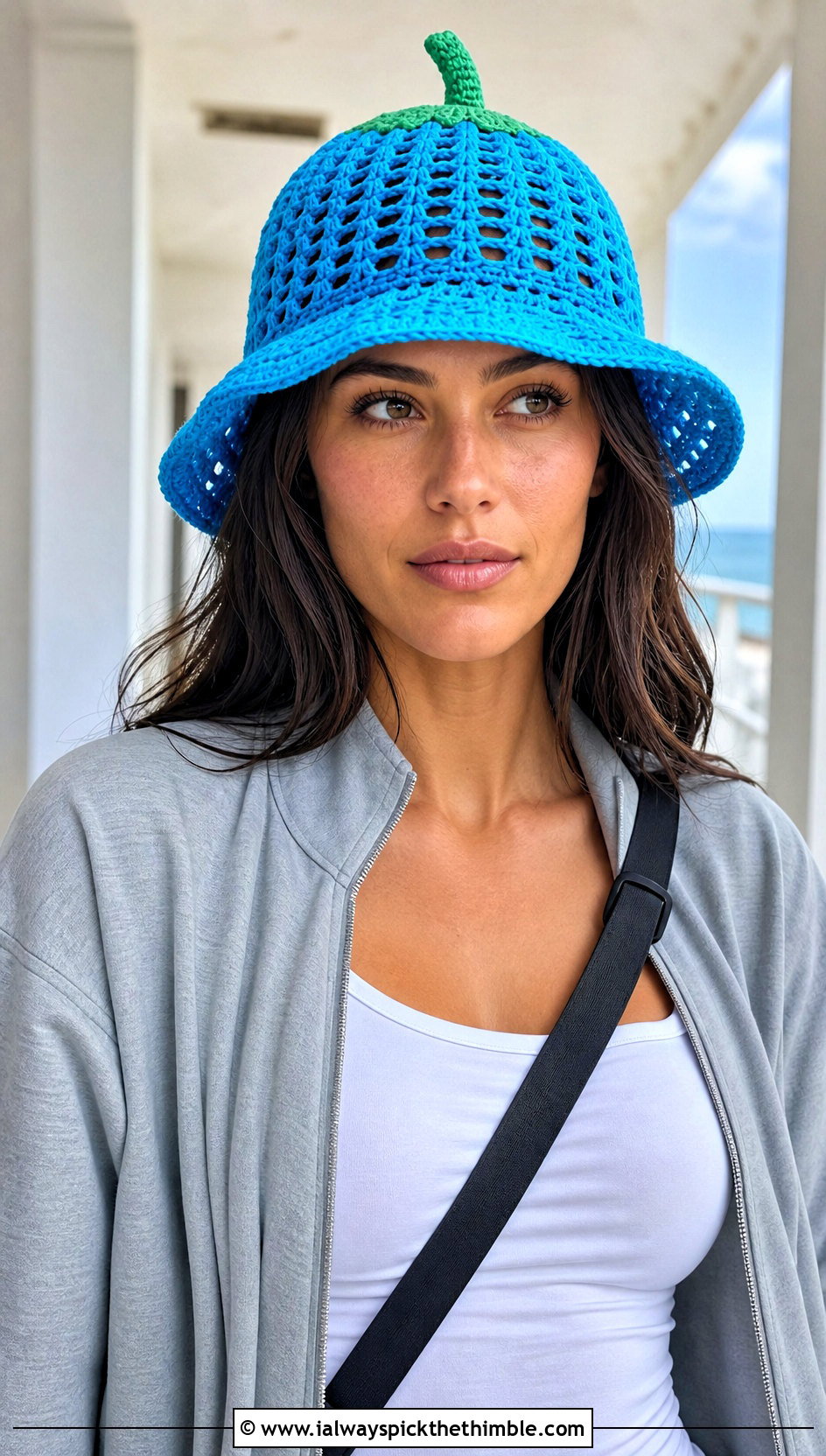 Mesh Pumpkin Bucket Hat With Tracksuit - 25 crochet pumpkin hat outfit ideas