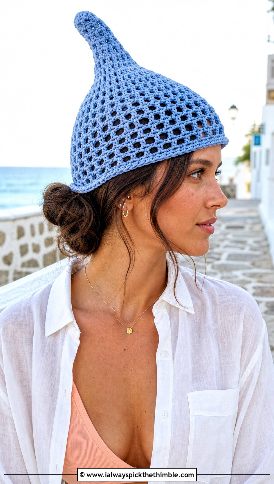 Mesh Stitch Crochet Cindy Lou Who Hat With Vacation Set - 20 Crochet Cindy Lou Who Hat outfit ideas