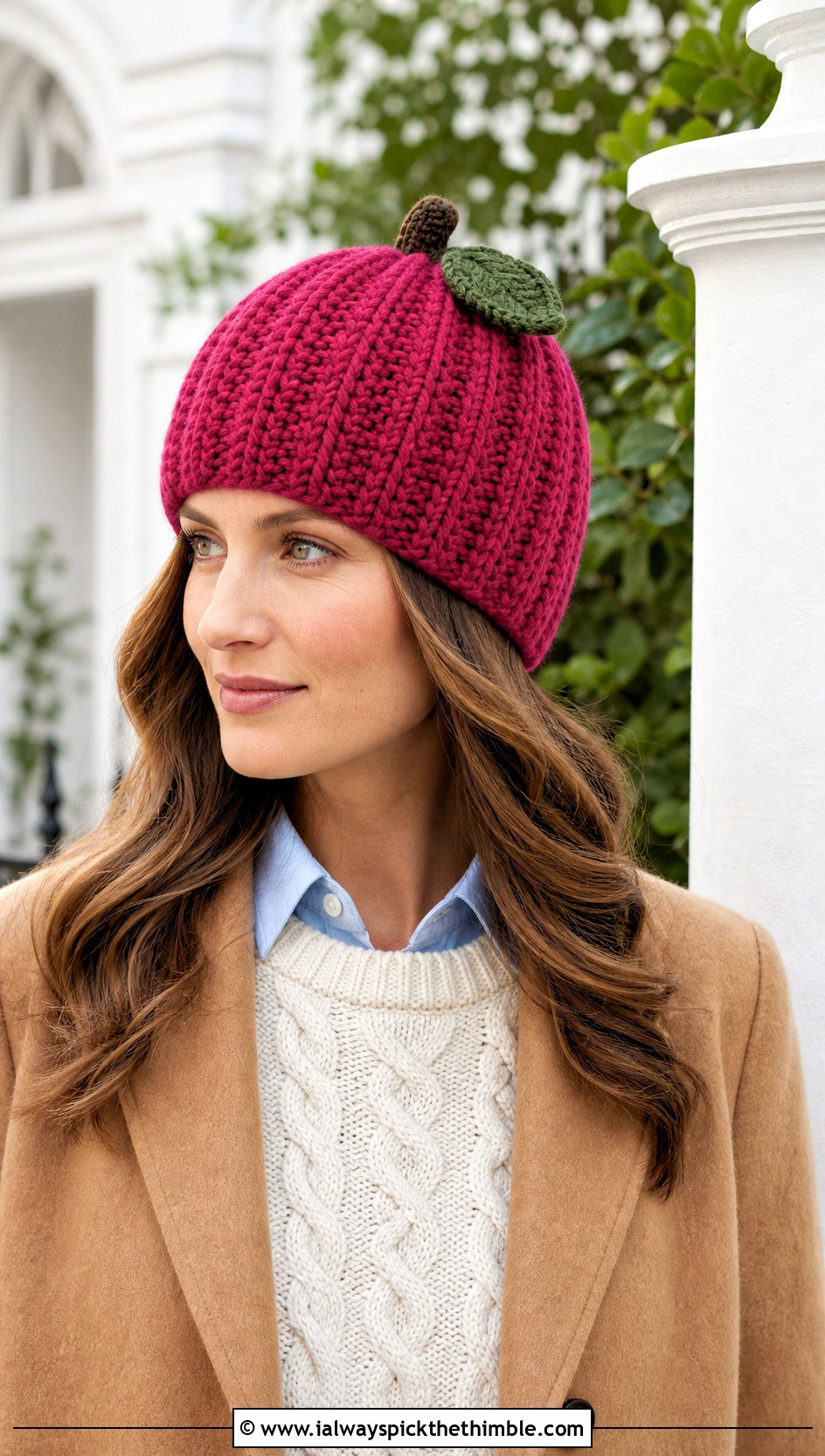 Mini Stem Crochet Pumpkin Beanie With Old Money Outfit - 20 crochet pumpkin beanie outfit ideas