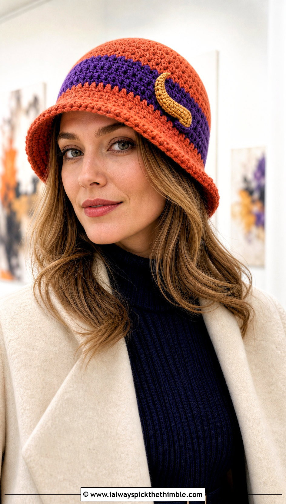 Minnesota Vikings Crochet Cloche Hat With Sweater Dress And Boots - 20 crochet minnesota vikings hat outfit ideas