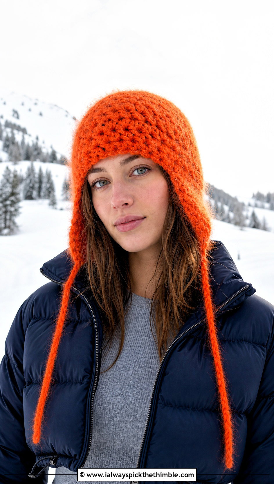 Mohair Crochet Earflap Hat With Puffer Jacket And Leggings - 25 Mohair Crochet Hat outfit ideas