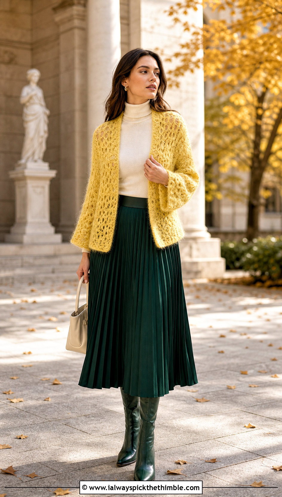 Mohair Rectangle Crochet Shrug With Pleated Skirt - 20 Rectangle Crochet Shrug outfit ideas
