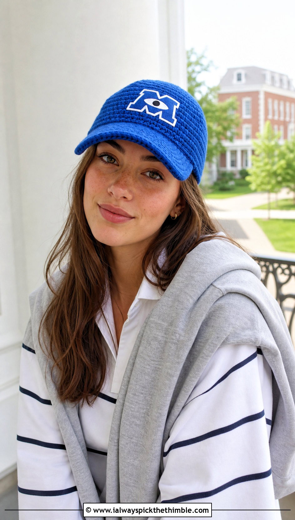 Monsters University Crochet Baseball Cap With Campus Outfit - 20 Monsters Inc Crochet Hat outfit ideas