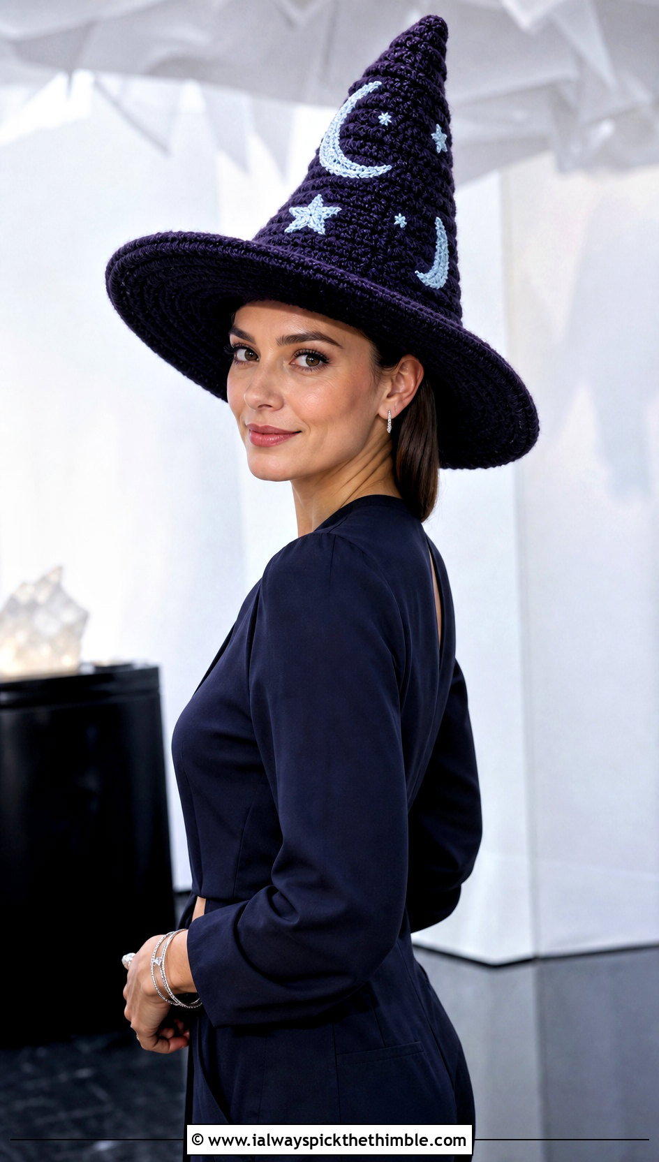 Moon And Star Crochet Witch Hat With Jumpsuit - 25 crochet witches hat outfit ideas